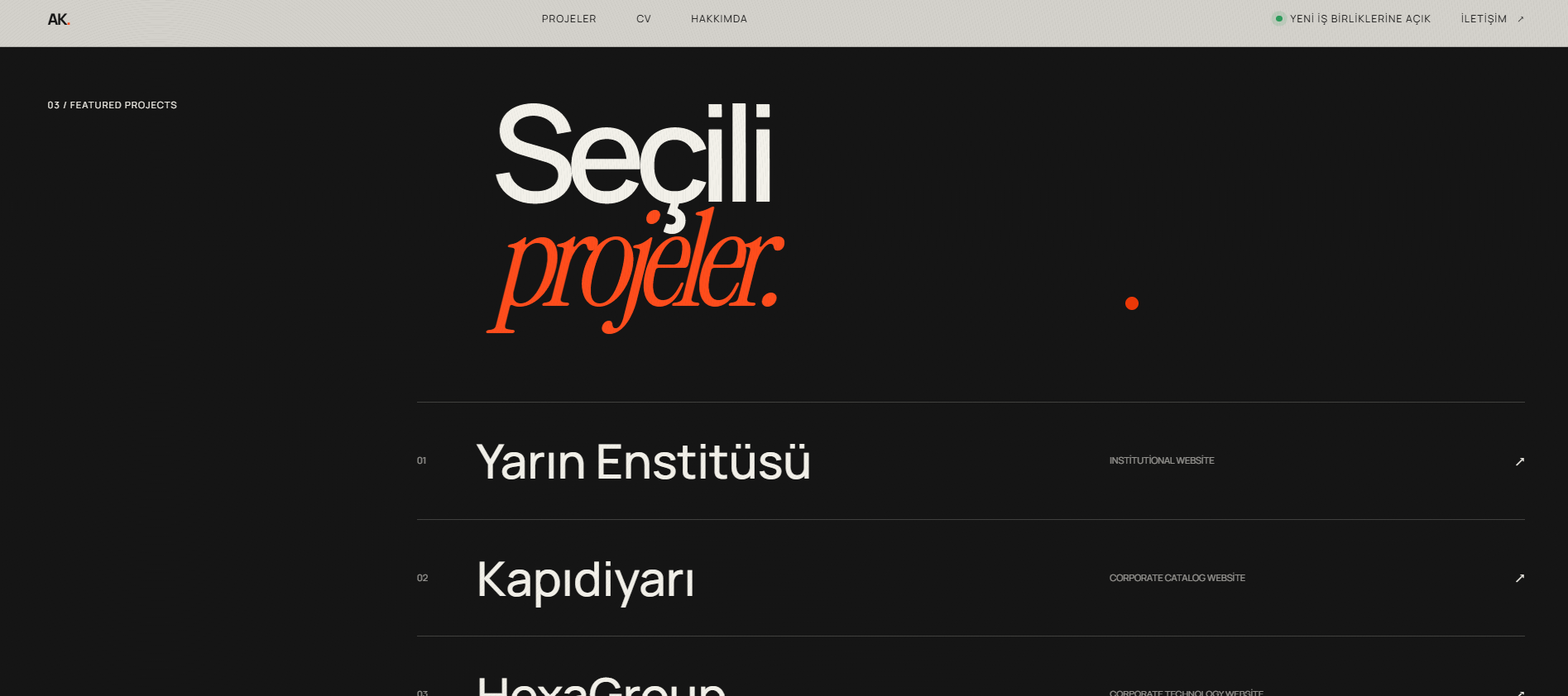 Alpemir Karasıl — CV seçili projeler