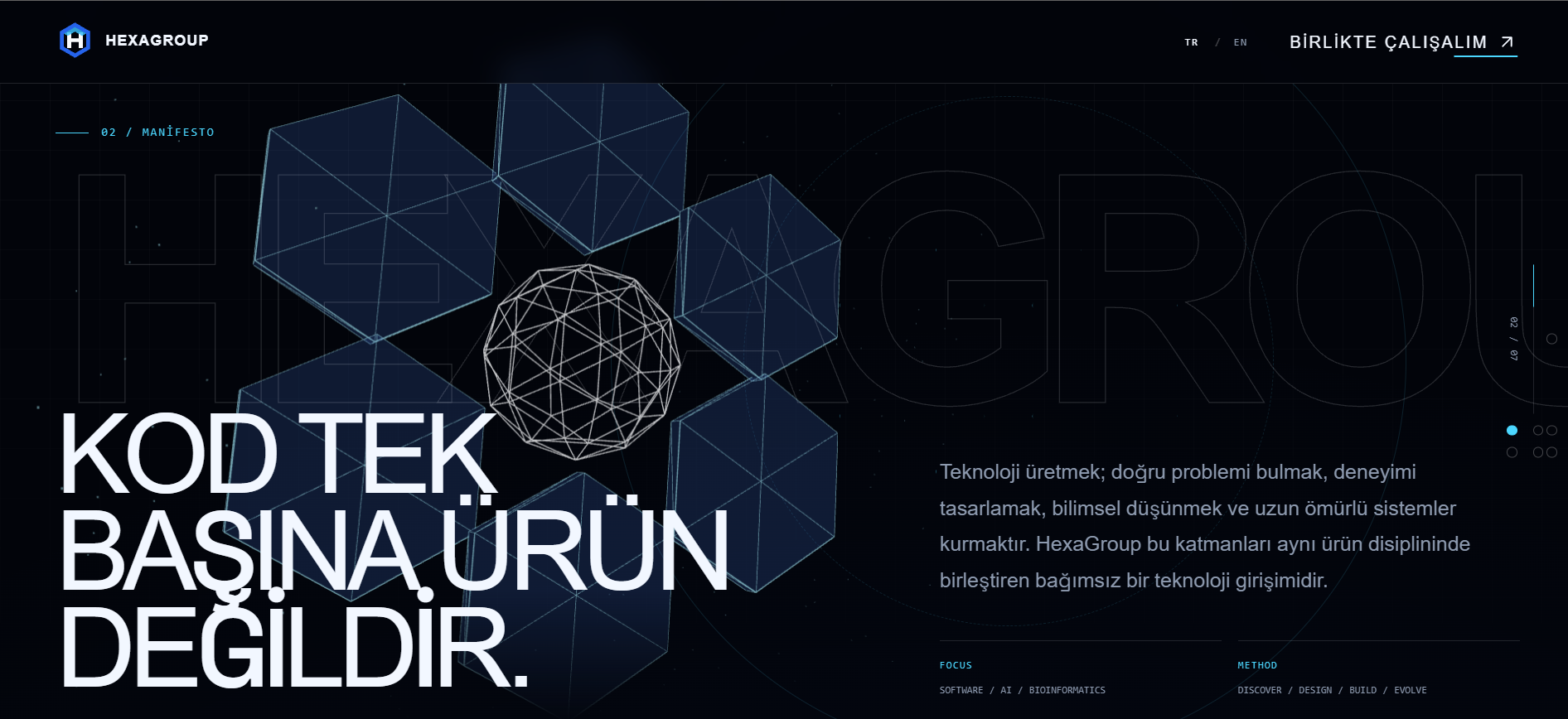 HexaGroup — Manifesto bölümü