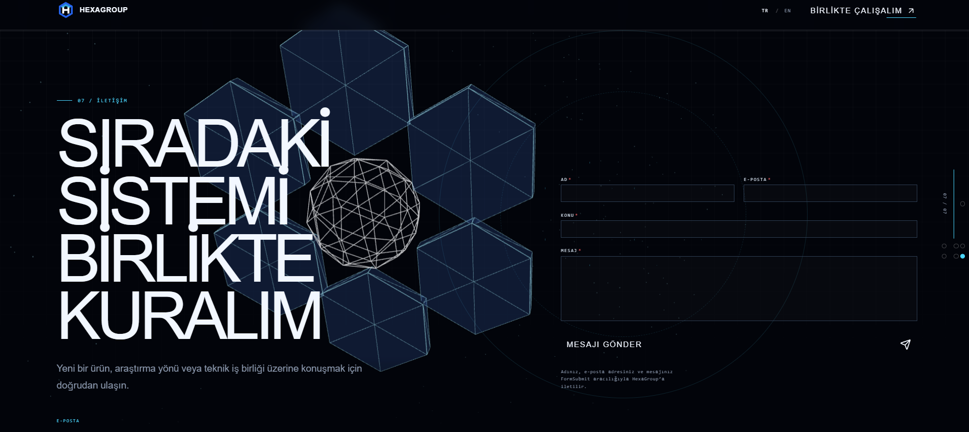 HexaGroup — İletişim formu