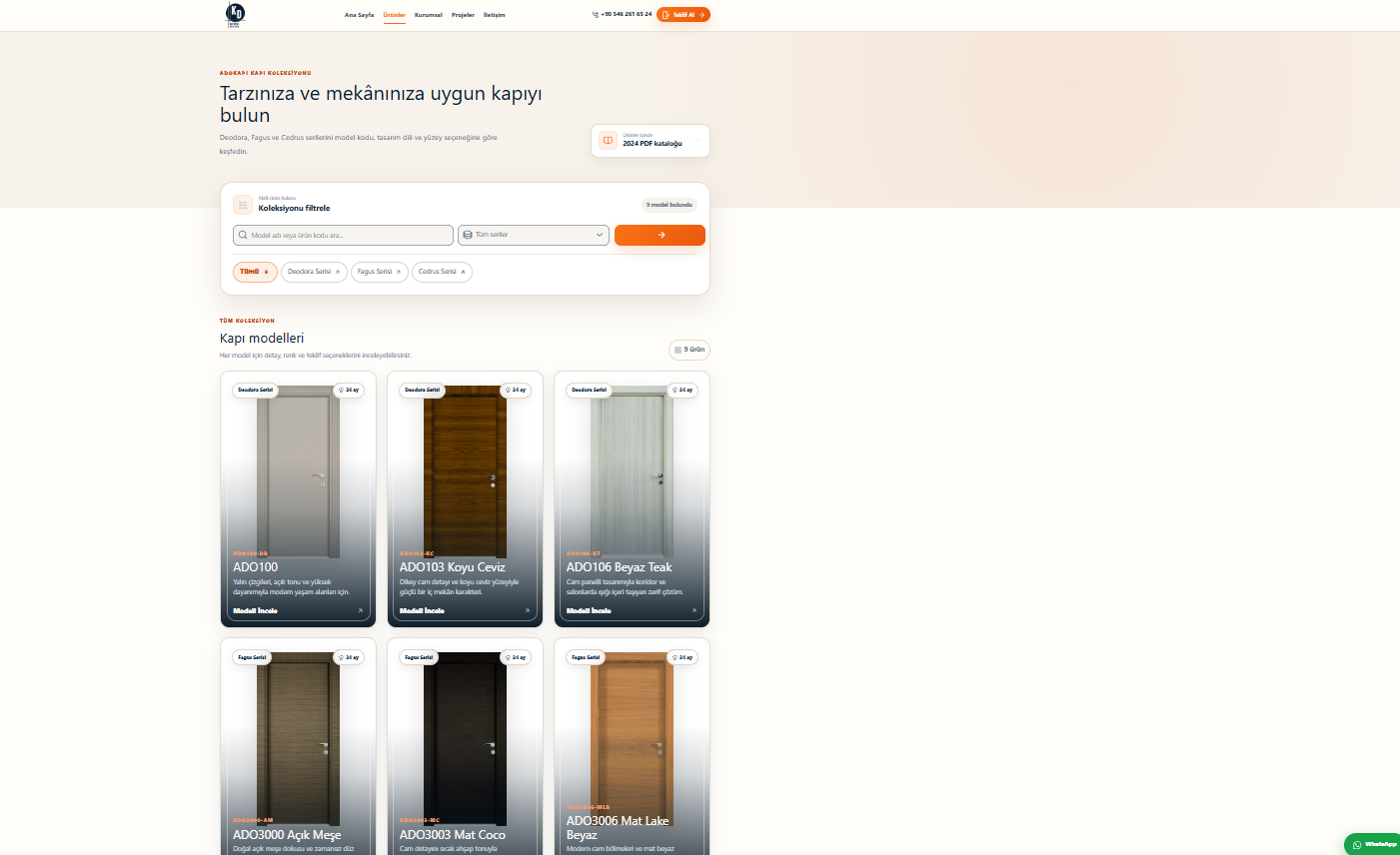 Kapı Diyarı — Katalog arama ve filtreleme